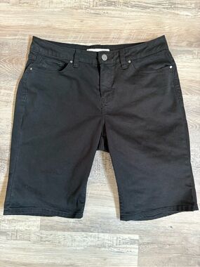 Croft and Barrow Long Black Jean Shorts Size 12P